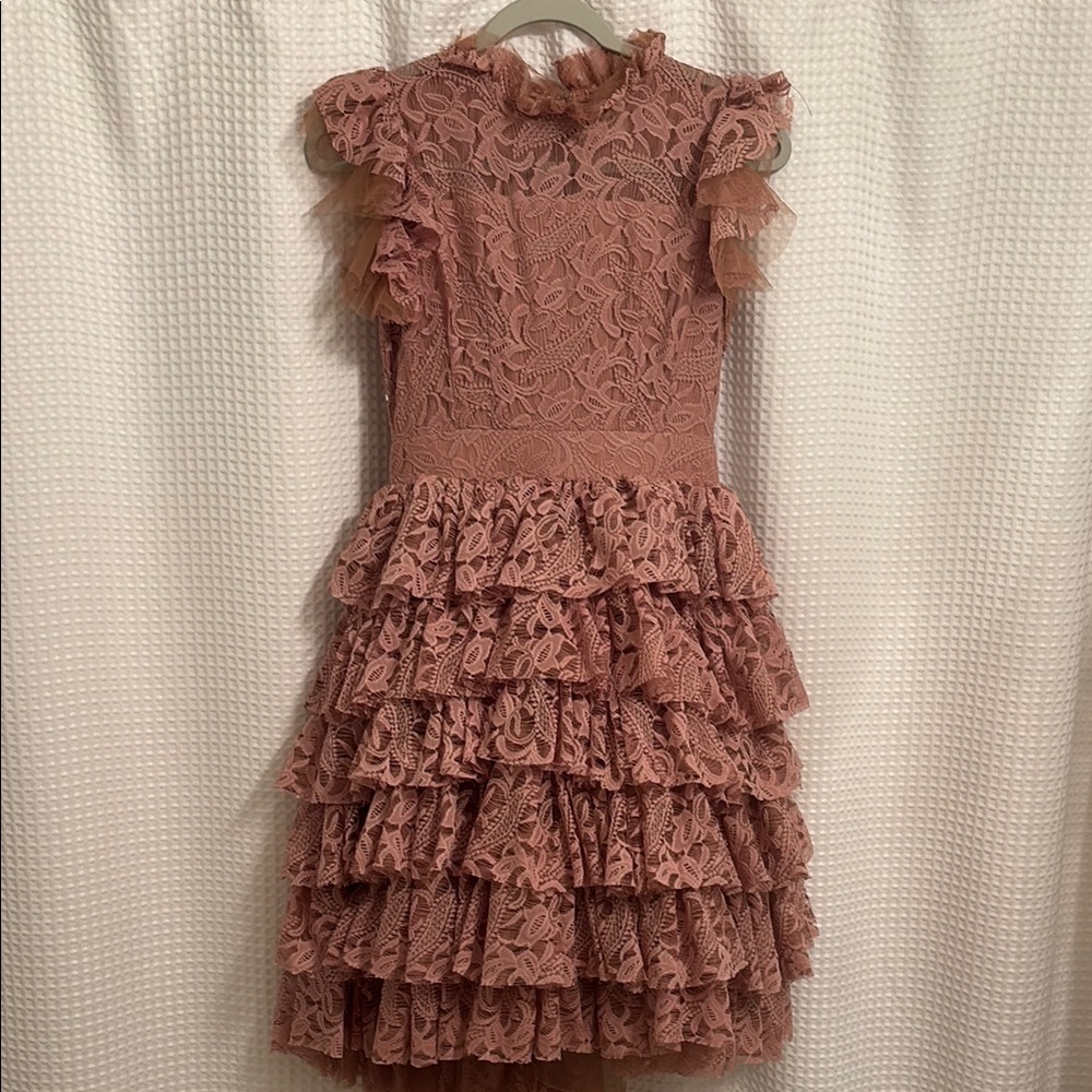 Joyfolie Pink Ruffle Dress